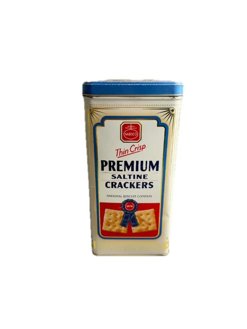 Nabisco Collector's Choice Vintage Premium Crackers Tin Canister Storage Box Lid